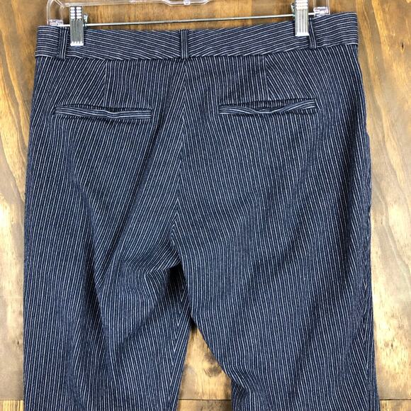 Banana Republic Womens Pants Blue Striped Jackson Fit Stretch 8 - Picture 11 of 12